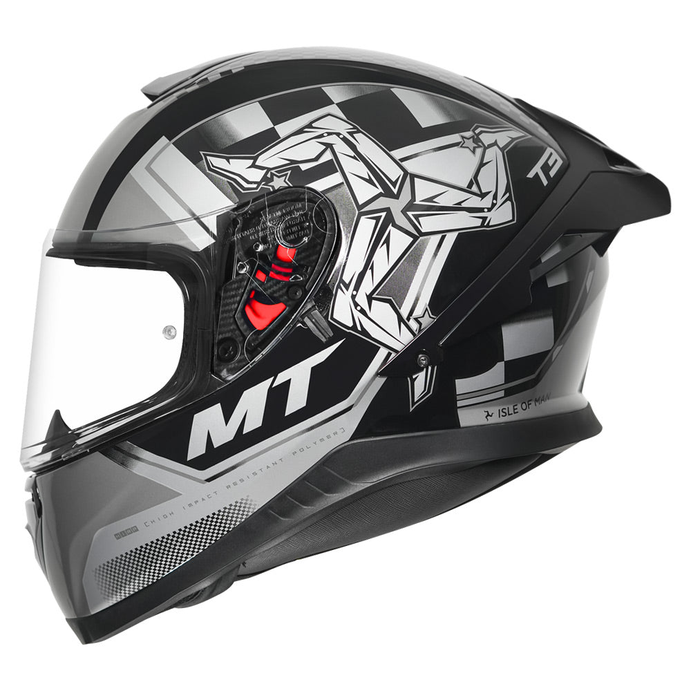 MT Thunder3 Pro Isle of Man Helmet gloss grey side