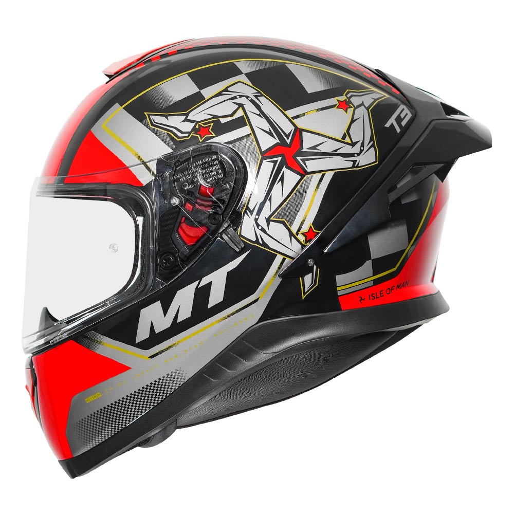MT Thunder3 Pro Isle of Man Helmet gloss red side