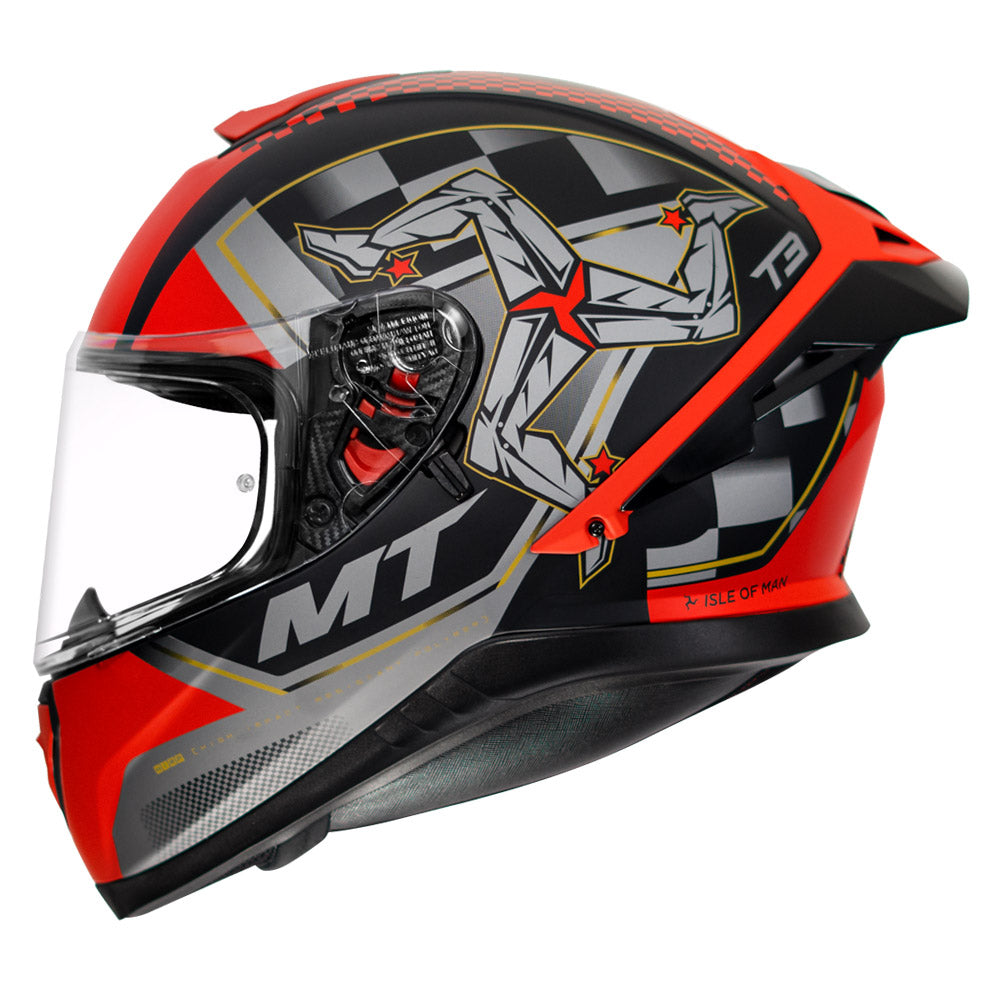 MT Thunder3 Pro Isle of Man Helmet red side