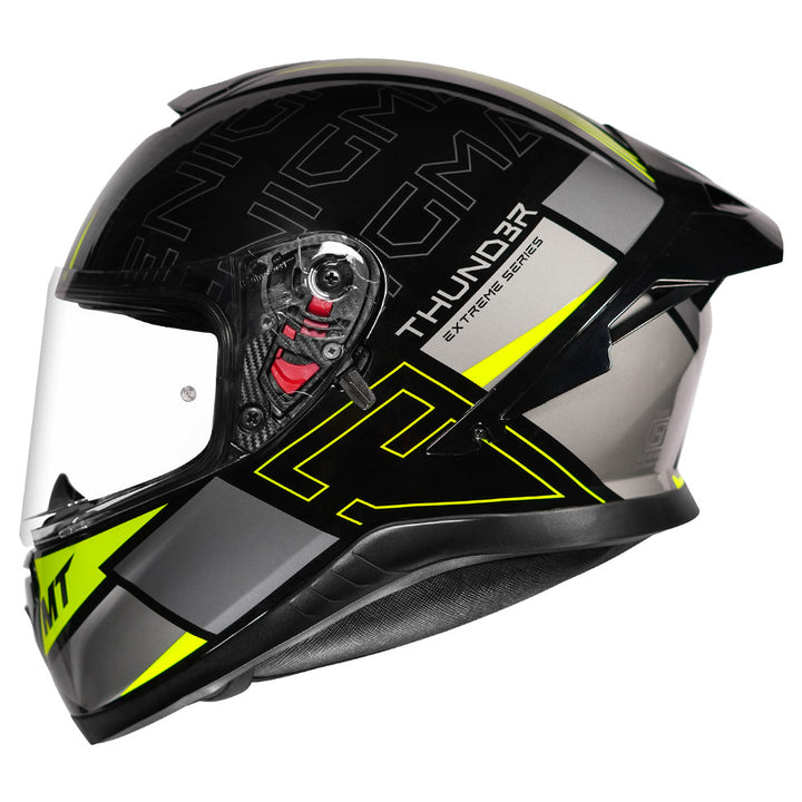 MT Thunder3 Pro Enigma Helmet yellow side