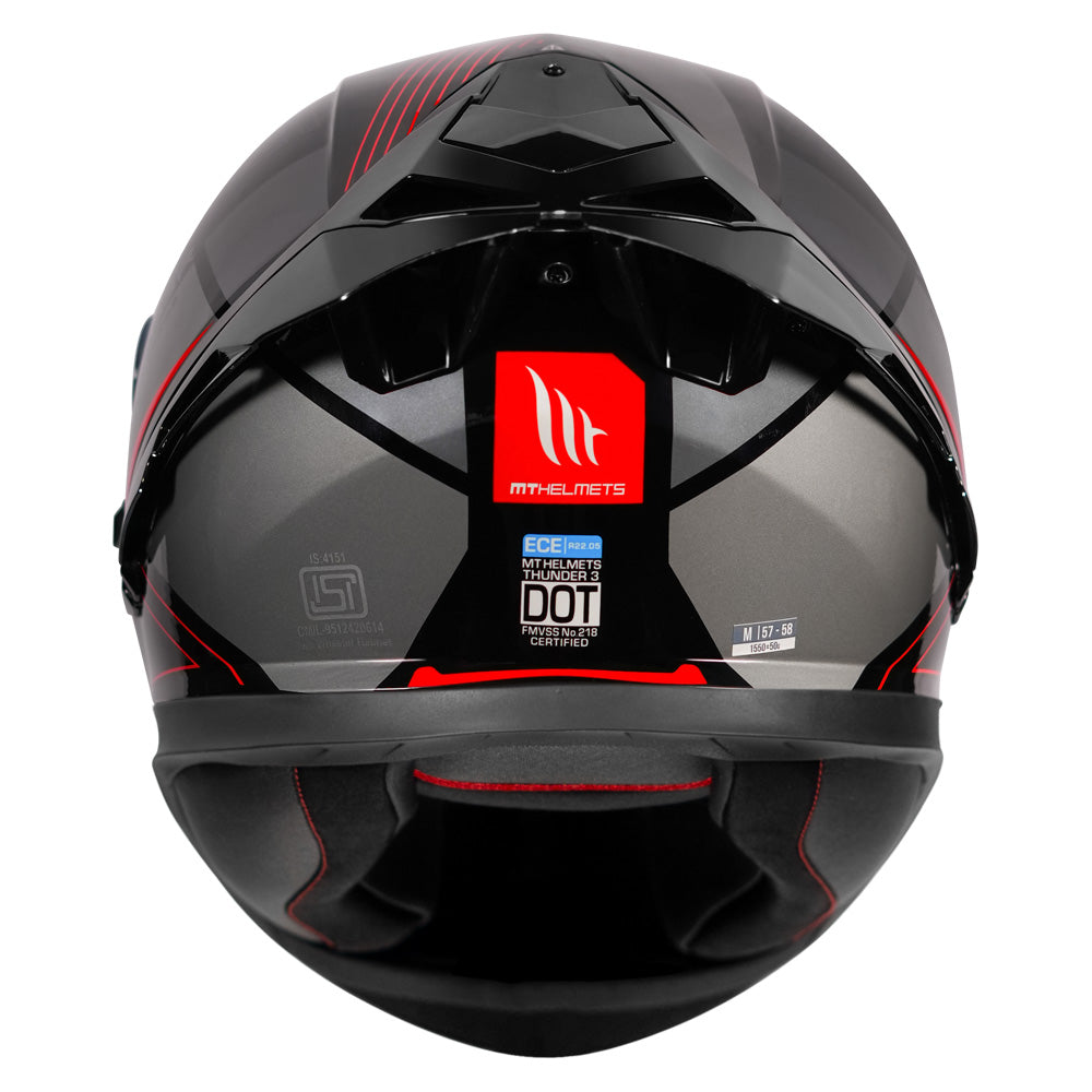 MT Thunder3 Pro Enigma Helmet red back