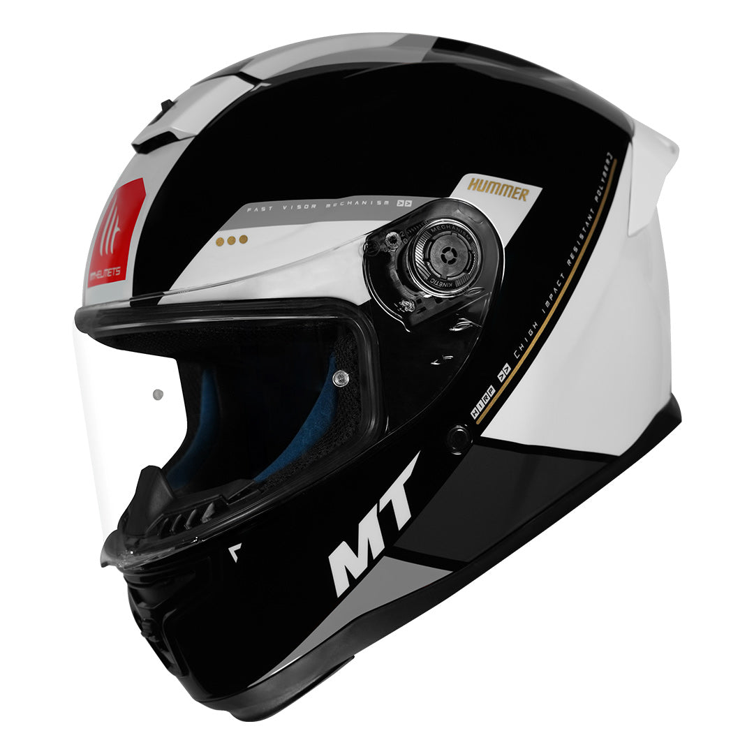 MT Hummer B MIR Helmet black front angled