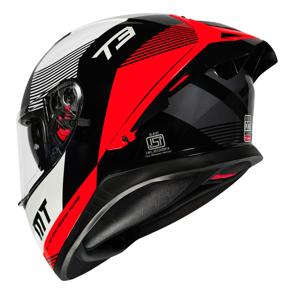 MT Thunder3 Pro Diversity Helmet red backside