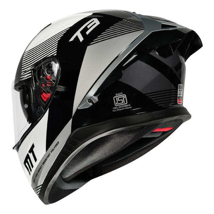 MT Thunder3 Pro Diversity Helmet grey backside