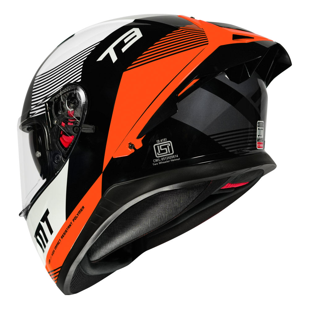 MT Thunder3 Pro Diversity Helmet orange backside