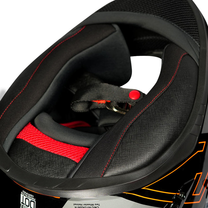 MT Thunder3 Pro Enigma Helmet orange liners