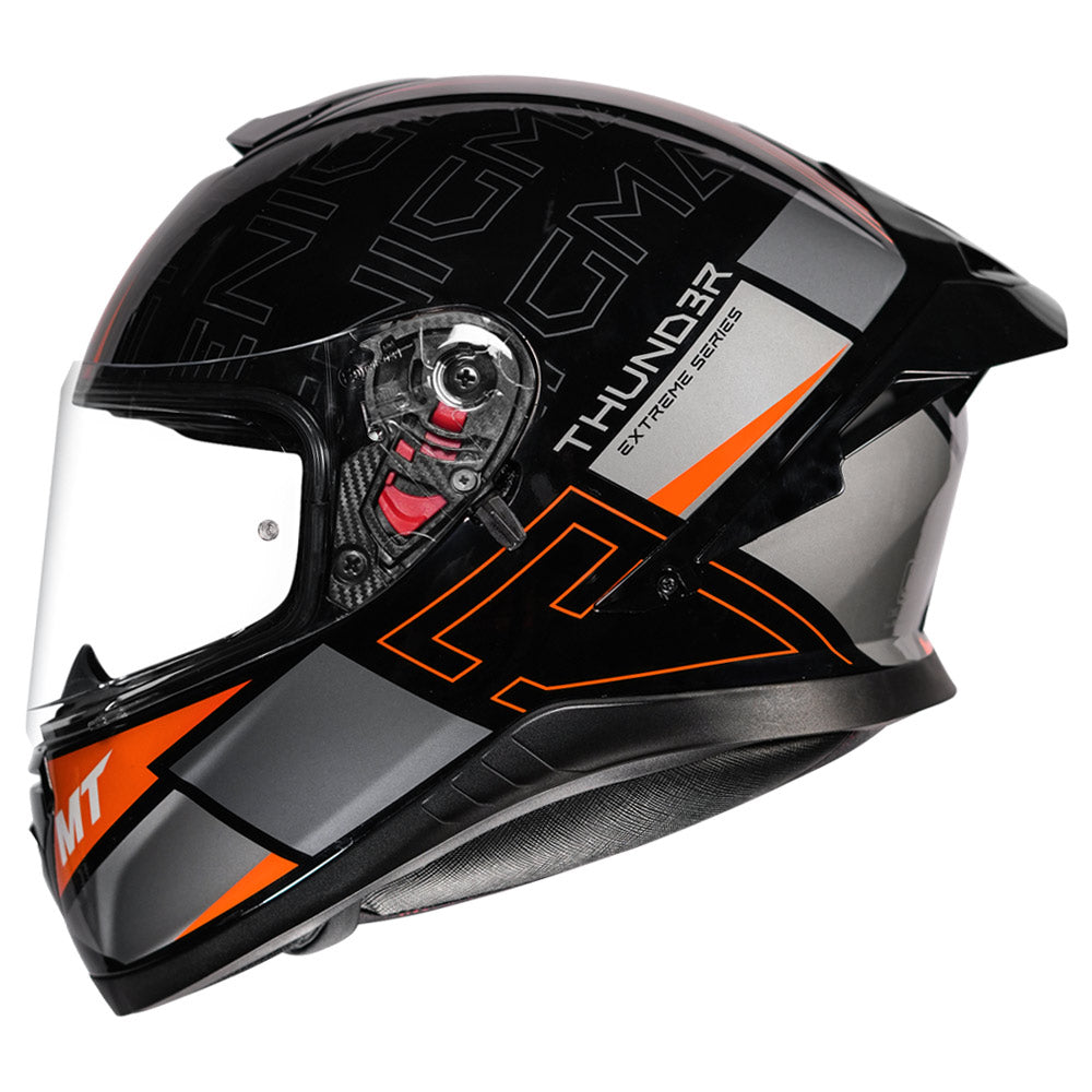 MT Thunder3 Pro Enigma Helmet orange side