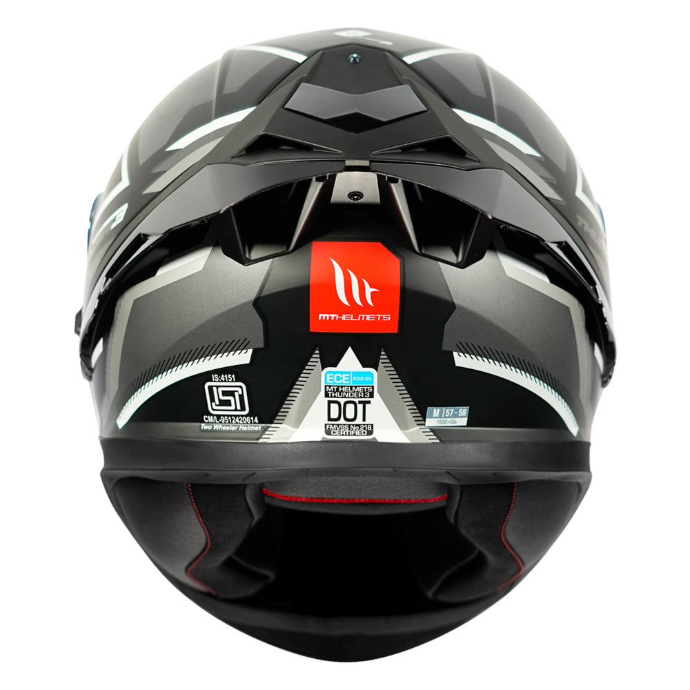 MT Thunder3 Pro Blaze Helmet matt black back