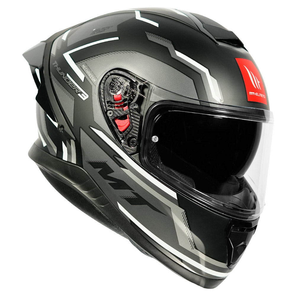 MT Thunder3 Pro Blaze Helmet matt black front side