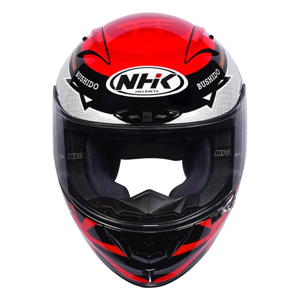 NHK GP R Tech Street Miha Helmet black red front