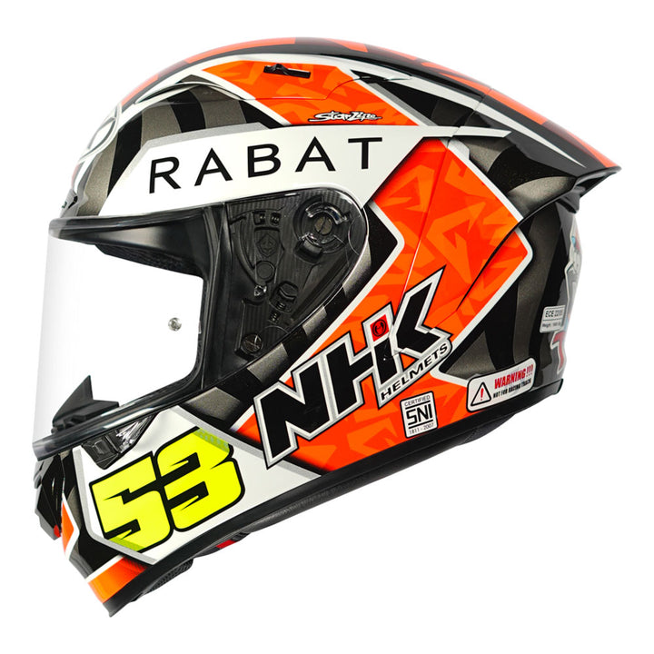 NHK GP R Tech Street Rabat Helmet orange side