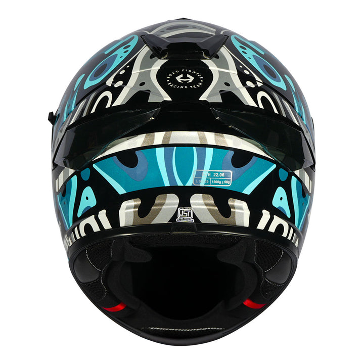 NHK K5R Nebula Helmet blue back