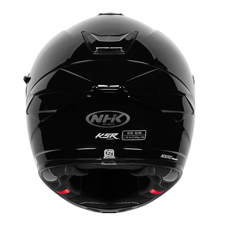 NHK K5R Solid Helmet Gloss Black back