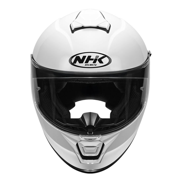 NHK K5R Solid White Helmet front