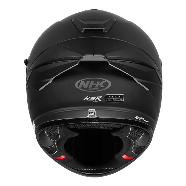 NHK K5R Solid Helmet Matt Black back