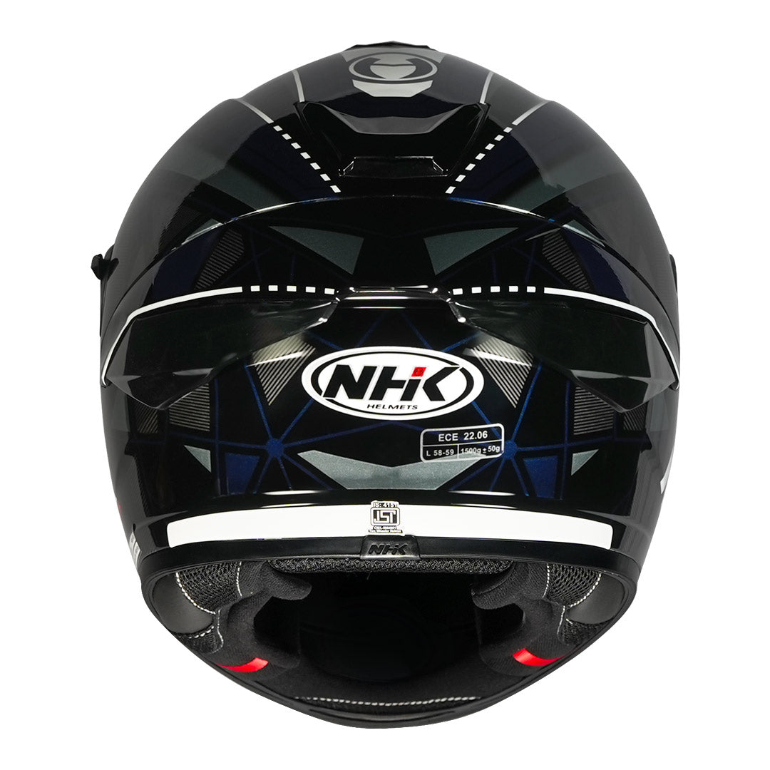 NHK K5R Triangle Helmet blue back