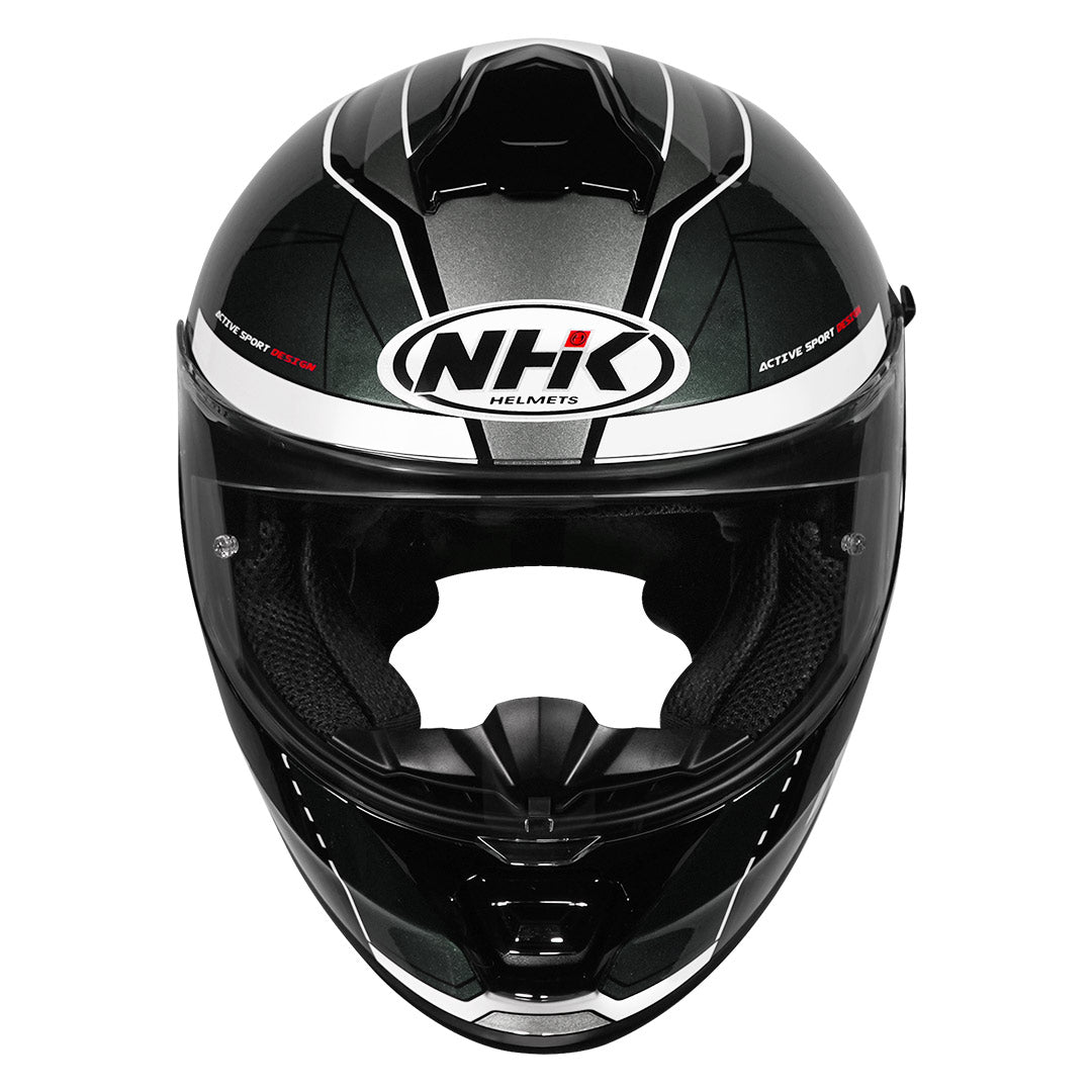 NHK K5R Triangle Helmet silver front