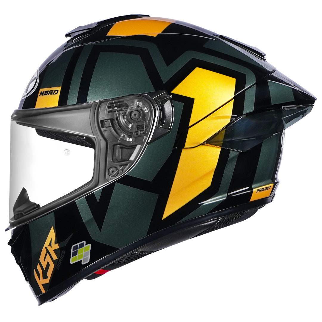 NHK K5R Shield Helmet black yellow side