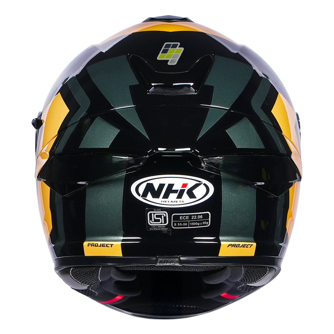 NHK K5R Shield Helmet black yellow back