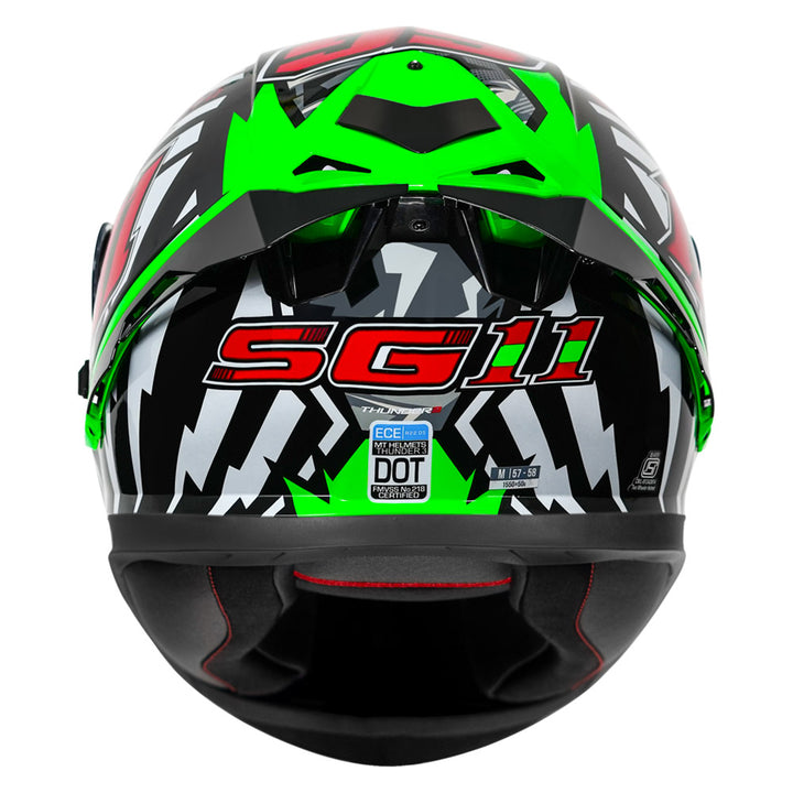 MT Thunder3 Pro Sergio Garcia Helmet back