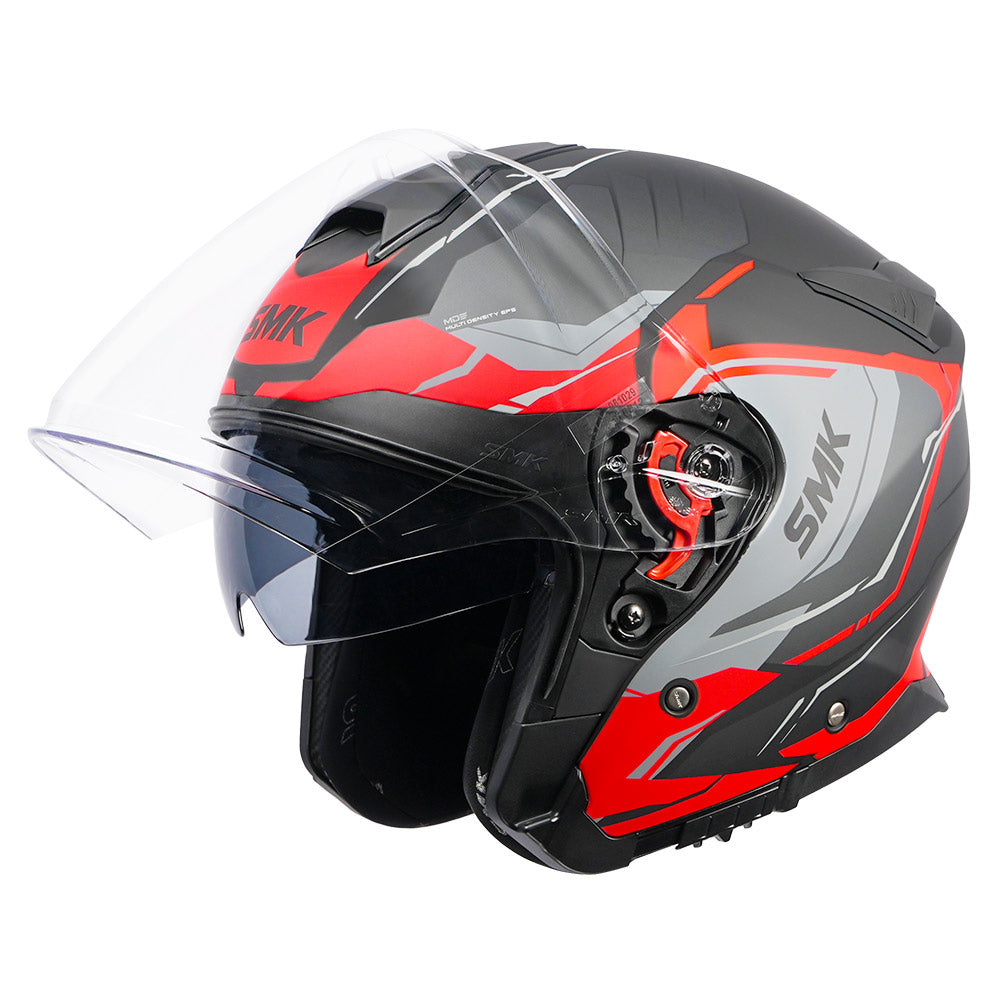 SMK GTJ Escape Open Face Helmet matt red