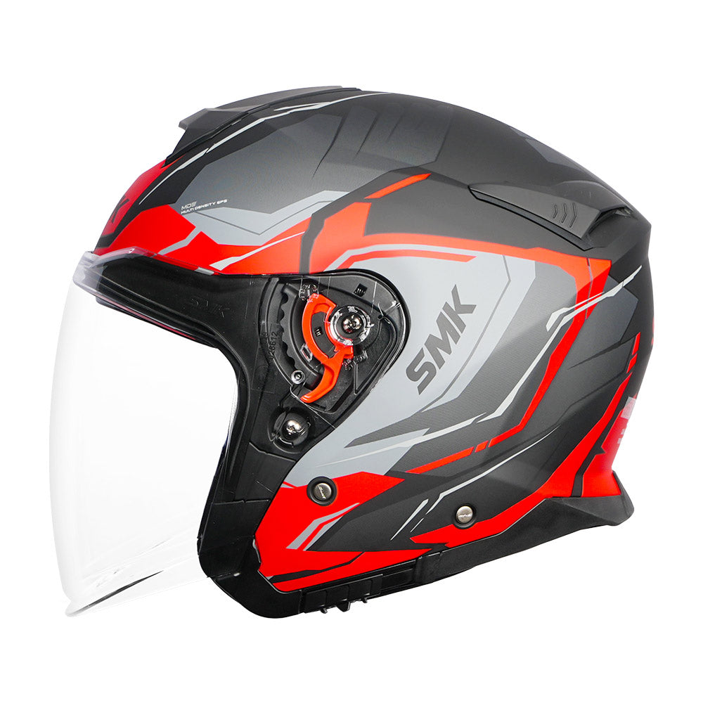 SMK GTJ Escape Open Face Helmet matt red side