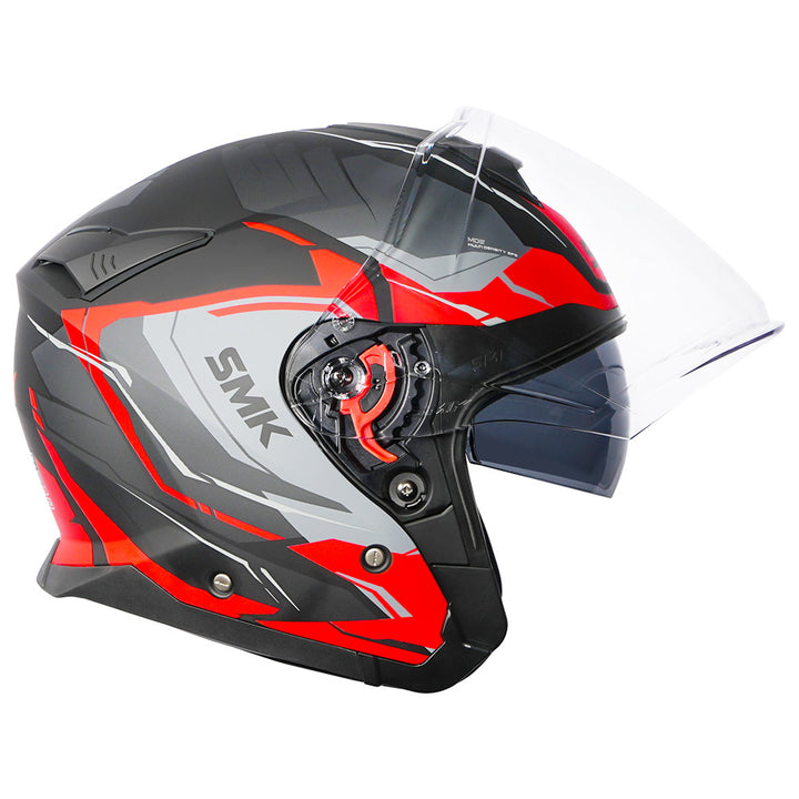 SMK GTJ Escape Open Face Helmet matt red side