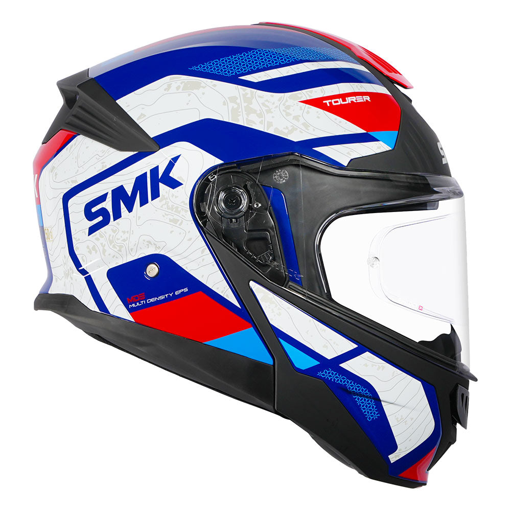 SMK Gullwing Navigator Modular Helmet blue side