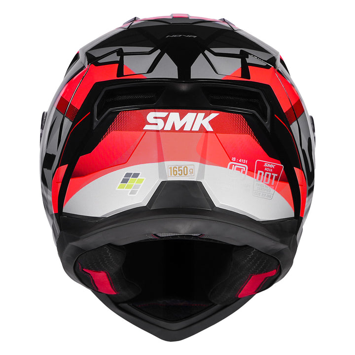 SMK Nova Track Helmet gloss red back