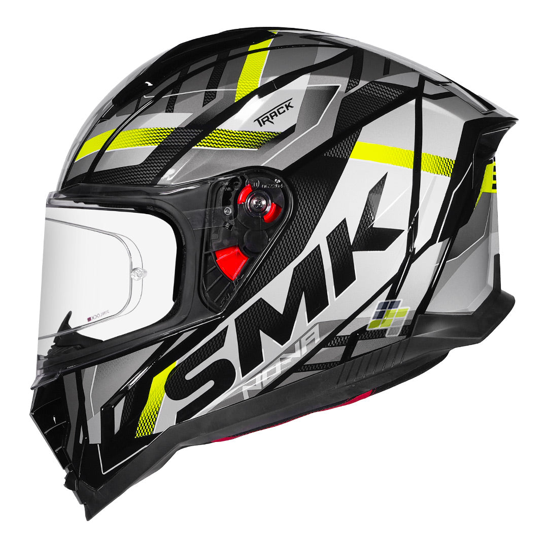 SMK Nova Track Helmet gloss yellow side