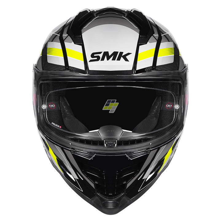 SMK Nova Track Helmet gloss yellow front