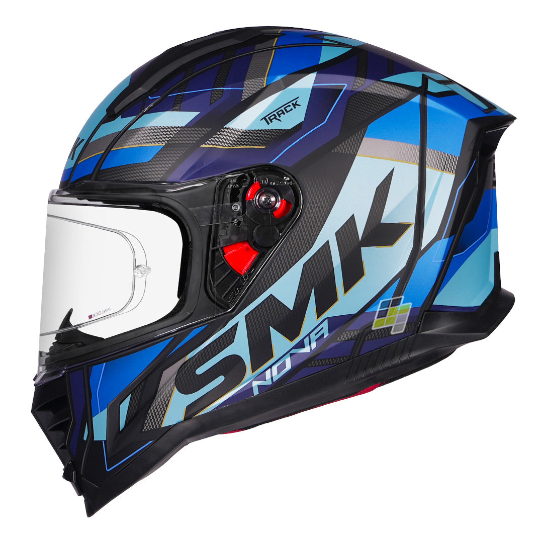 SMK Nova Track Helmet matt blue side