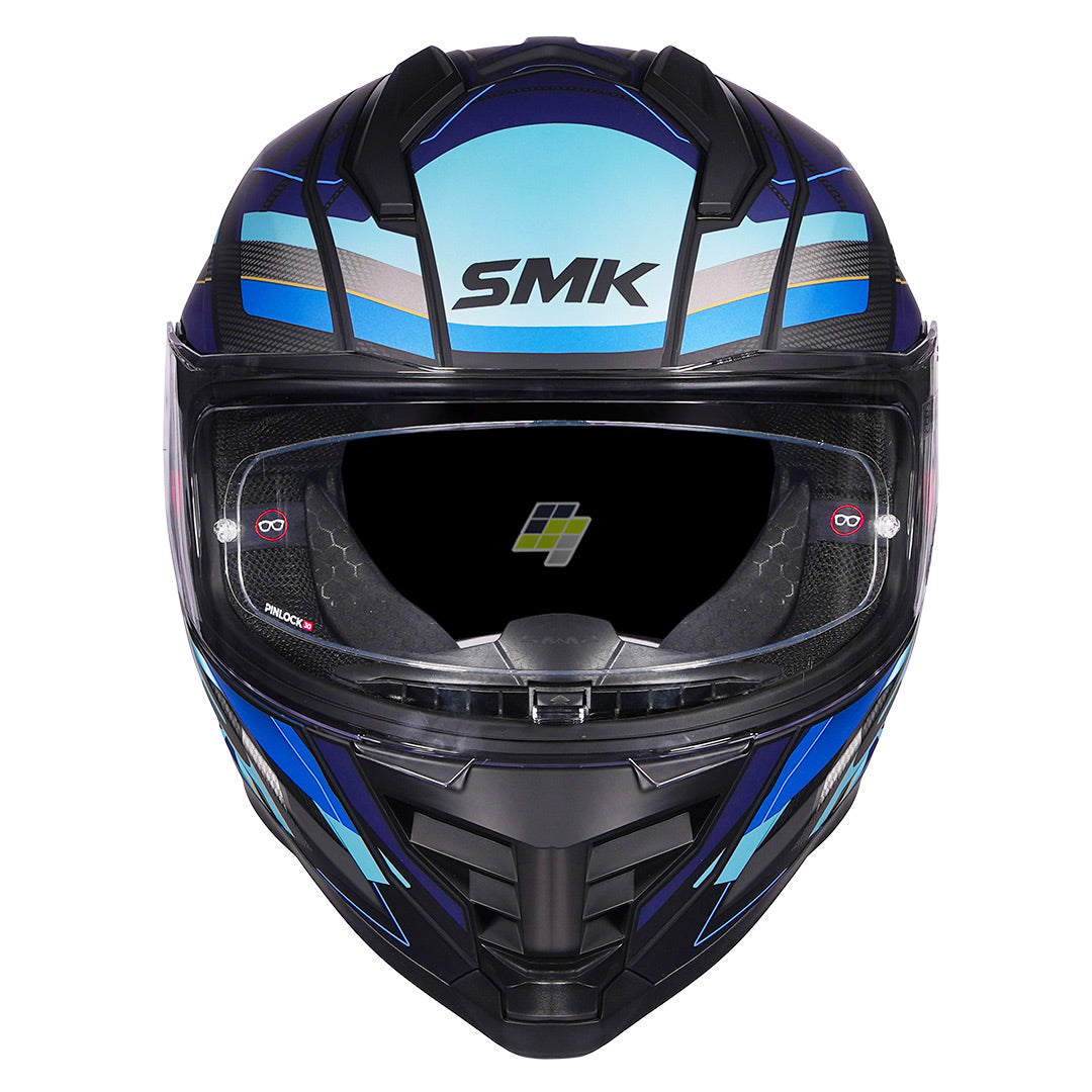 SMK Nova Track Helmet matt blue front