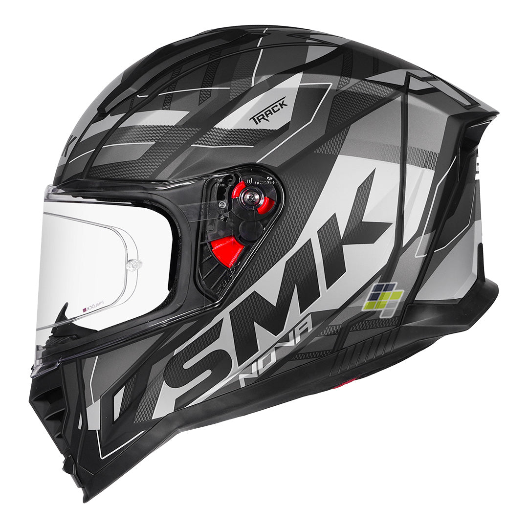 SMK Nova Track Helmet matt grey side