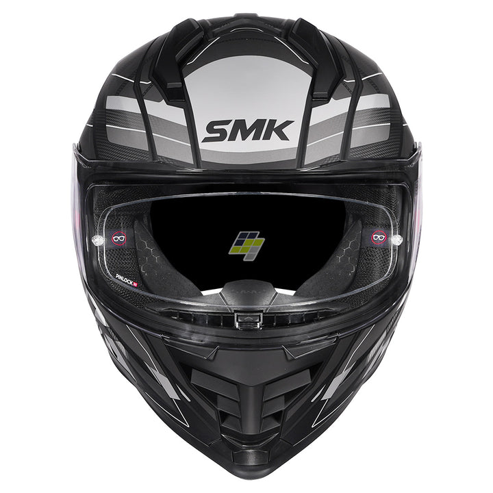 SMK Nova Track Helmet matt grey front