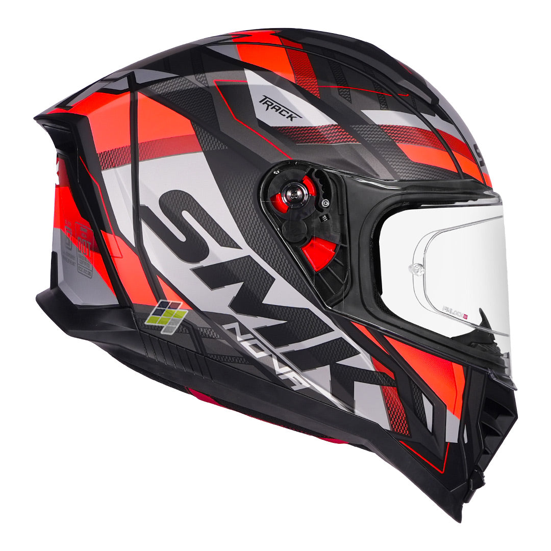 SMK Nova Track Helmet matt red