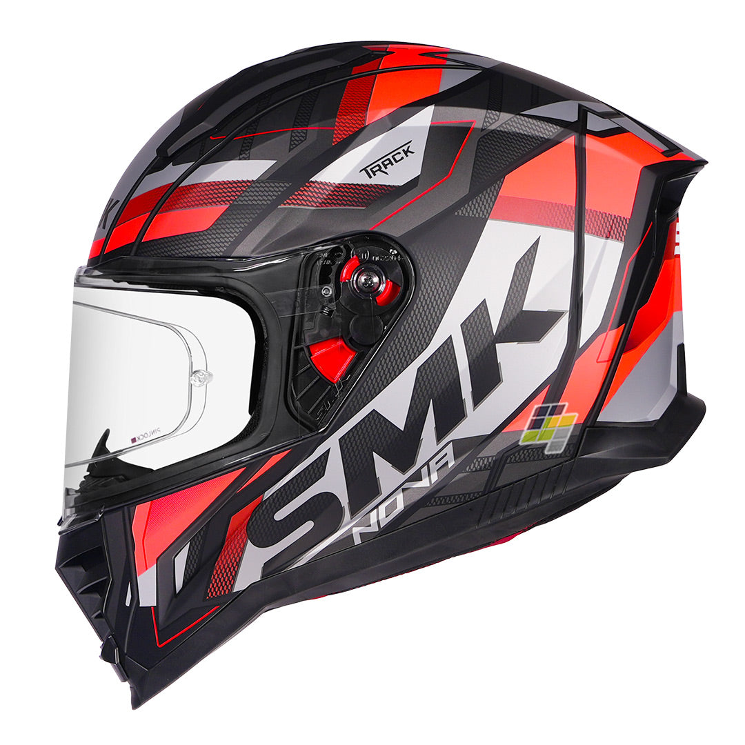 SMK Nova Track Helmet matt red side