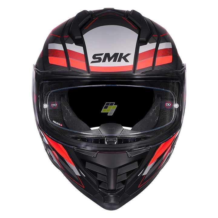 SMK Nova Track Helmet matt red front