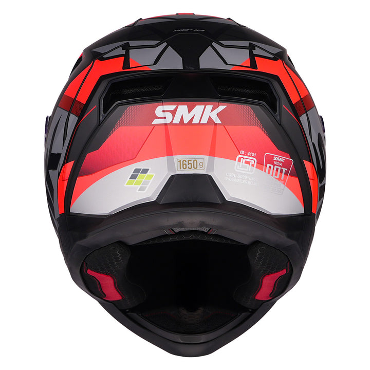 SMK Nova Track Helmet matt red back