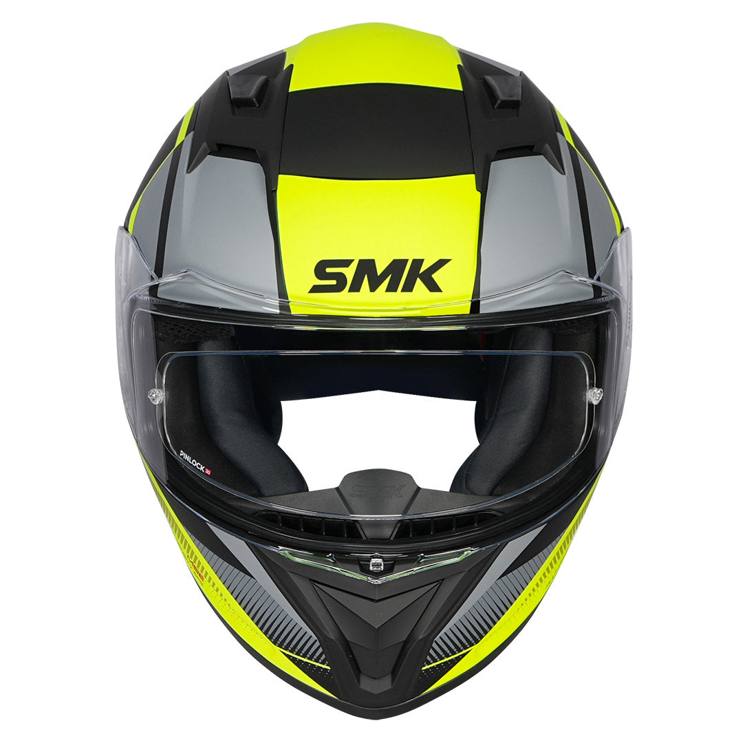 SMK Stellar Sports Faro Helmet fluorescent yellow front