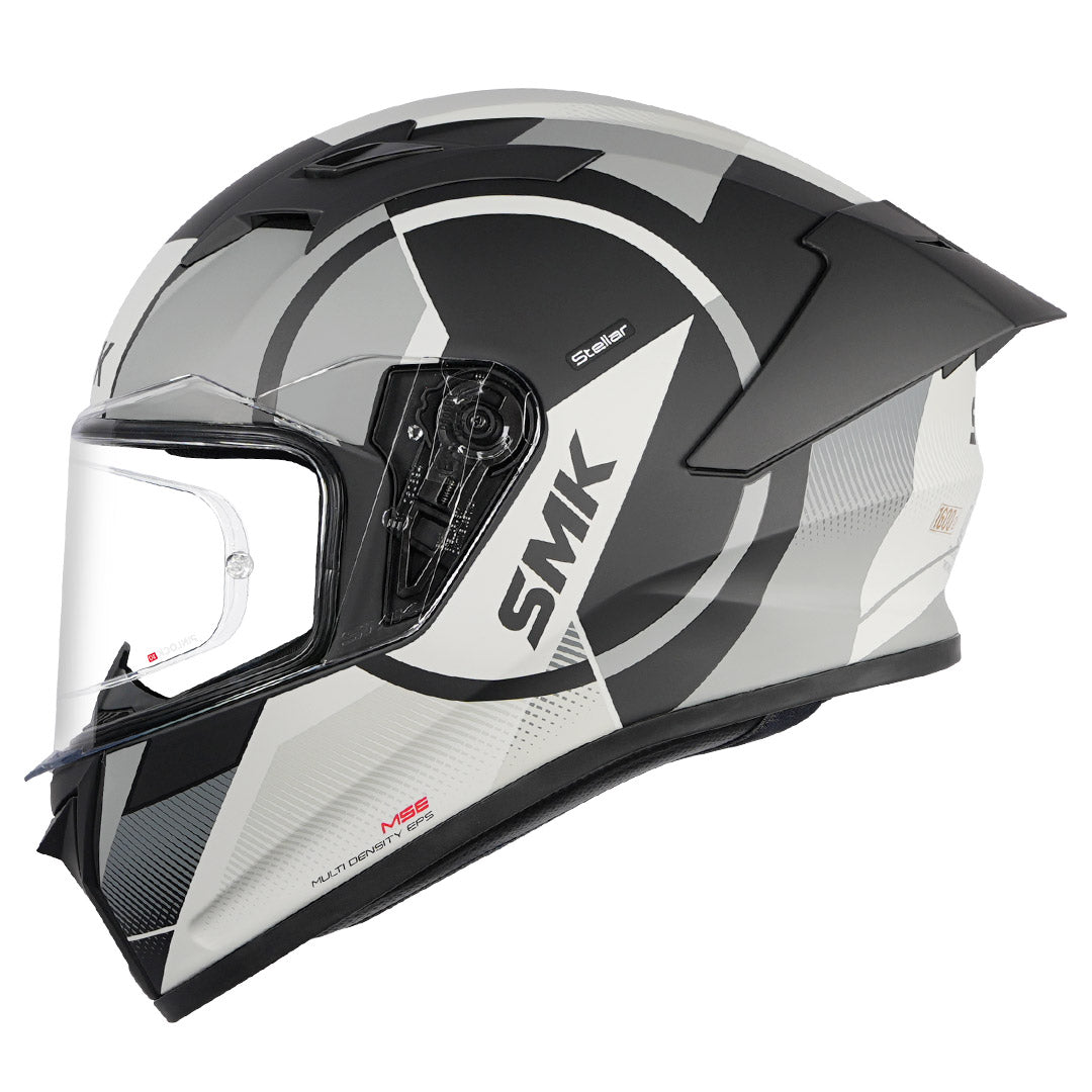 SMK Stellar Sports Faro Helmet grey side