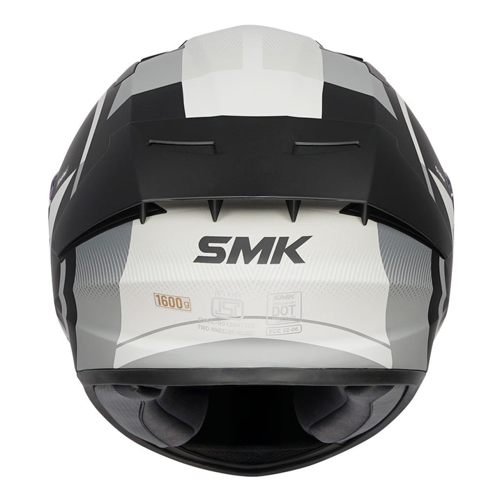 SMK Stellar Sports Faro Helmet grey back