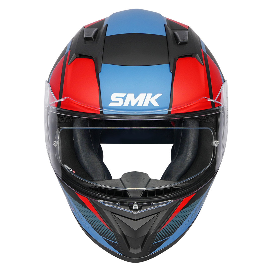 SMK Stellar Sports Faro Helmet red front