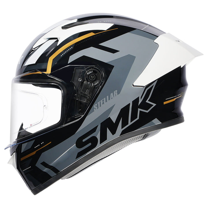 SMK Stellar Sports K Power Helmet gloss grey side