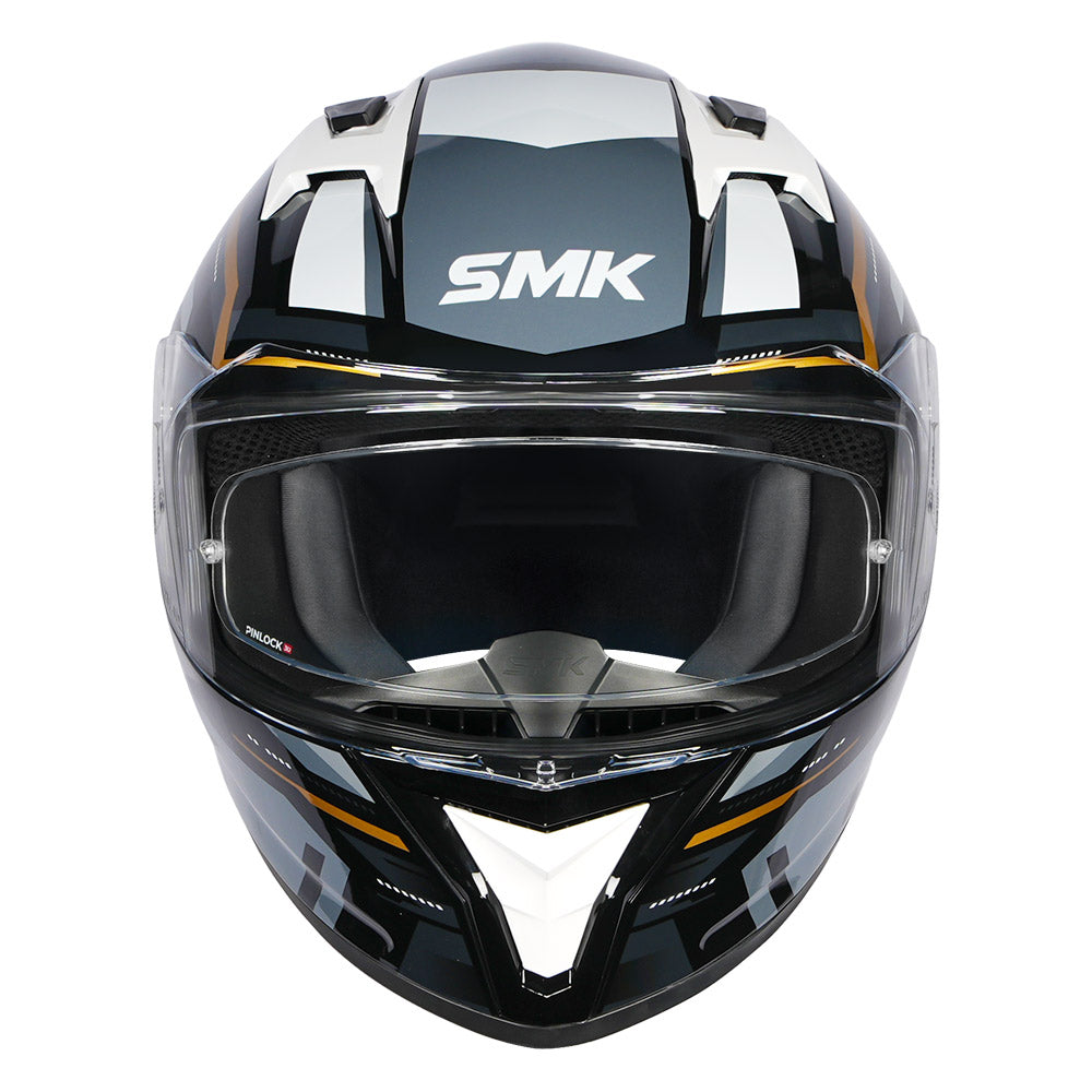 SMK Stellar Sports K Power Helmet gloss grey front