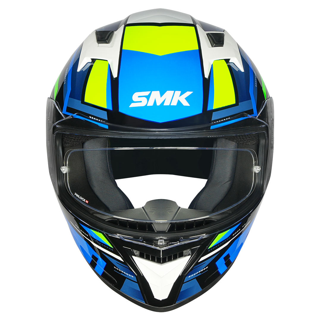 SMK Stellar Sports K Power Helmet fluorescent yellow front