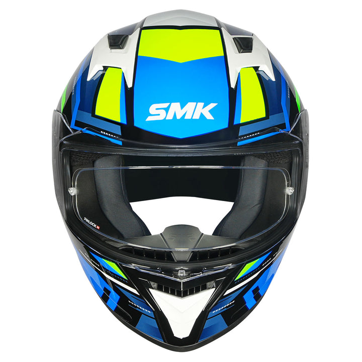 SMK Stellar Sports K Power Helmet fluorescent yellow front