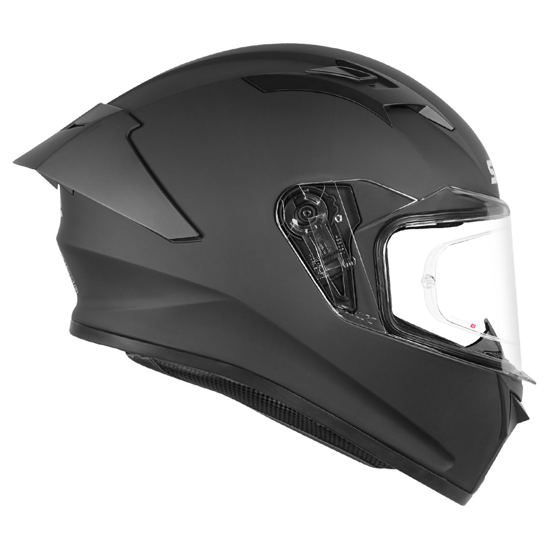 SMK Stellar Sports Solid Matt Black Helmet