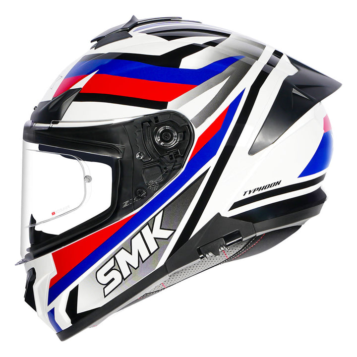 SMK Typhoon Freeride Helmet blue red side