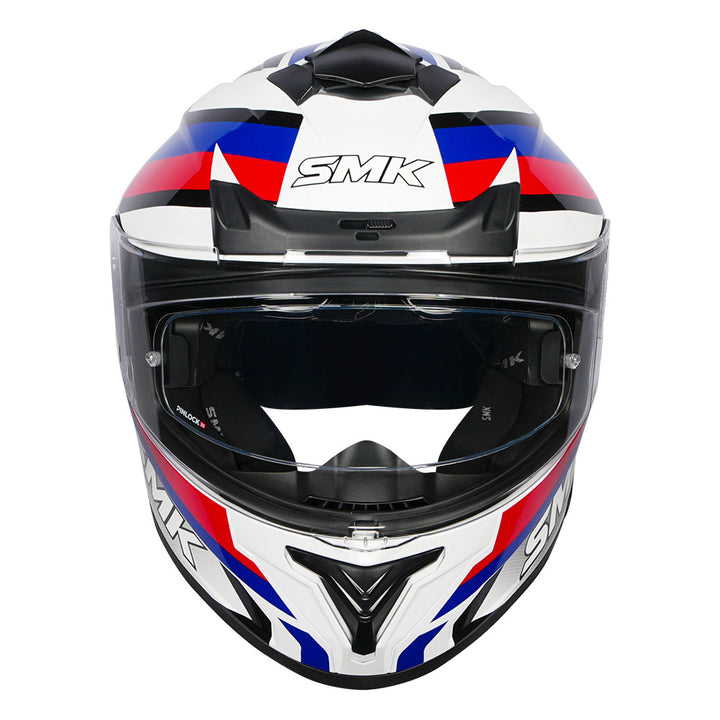 SMK Typhoon Freeride Helmet blue red front